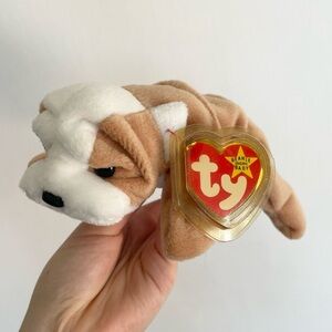 Ty Beanie Baby Wrinkles the Bulldog Plush 1996 PVC Pellets Style 4103 No Error